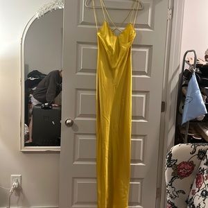 Amanda Uprichard yellow silk dress